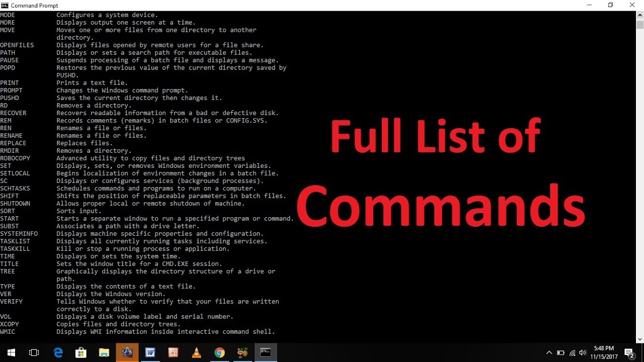 Cmd prompt commands for windows 7 command prompt