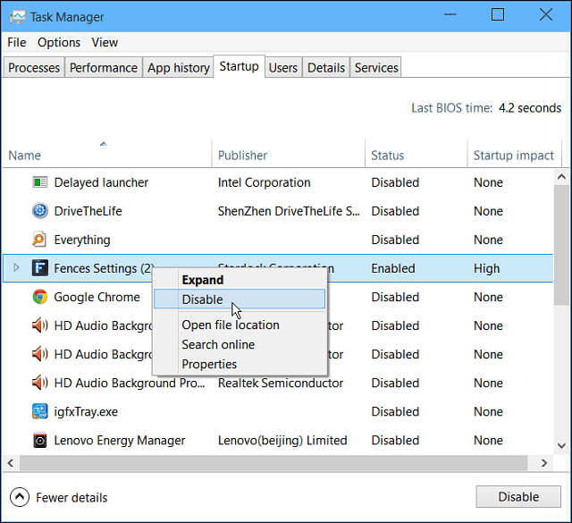 Start Task Manager Windows 10